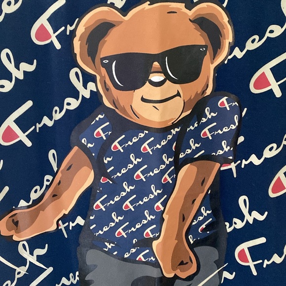 Fresh Champion Style Graphic Tee Shirt. Unisex Size Medium - Picture 3 of 6